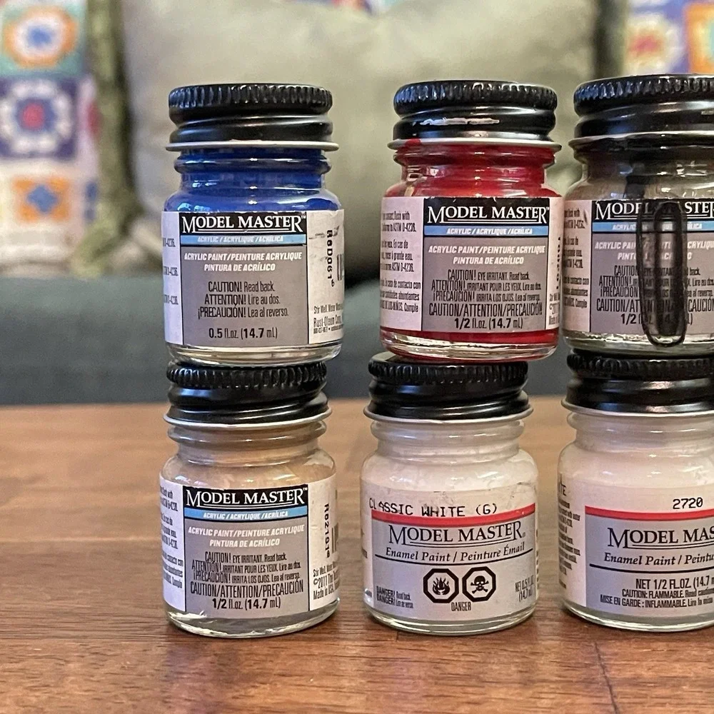 13 MODEL MASTER Acrylic/enamel Paint Lot 1/2‎ FL OZ UNTESTED